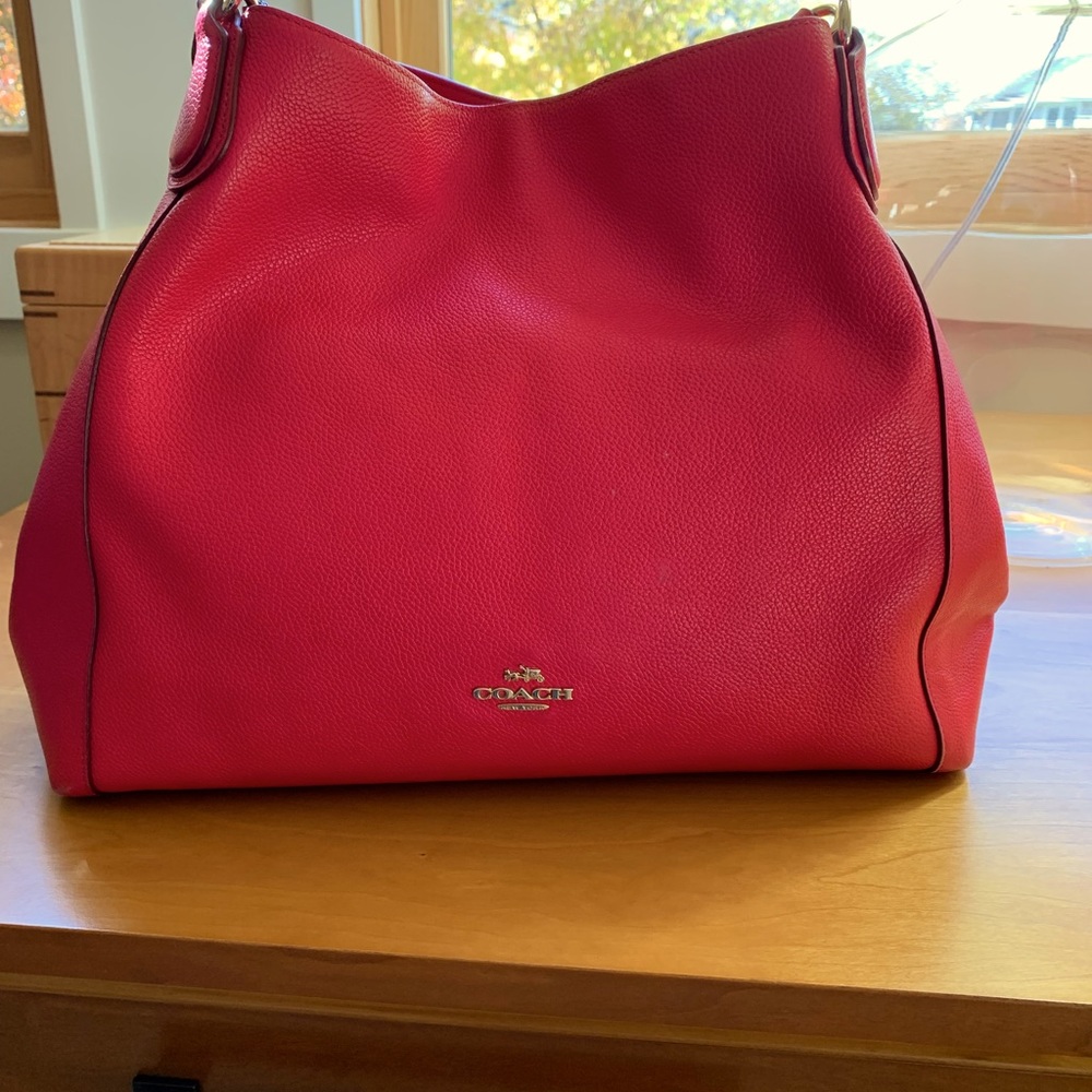 Coach Edie Fuschia bag